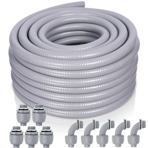 Feotech liquid-tight conduit kit 50ft for outdoor wiring and organized installs.