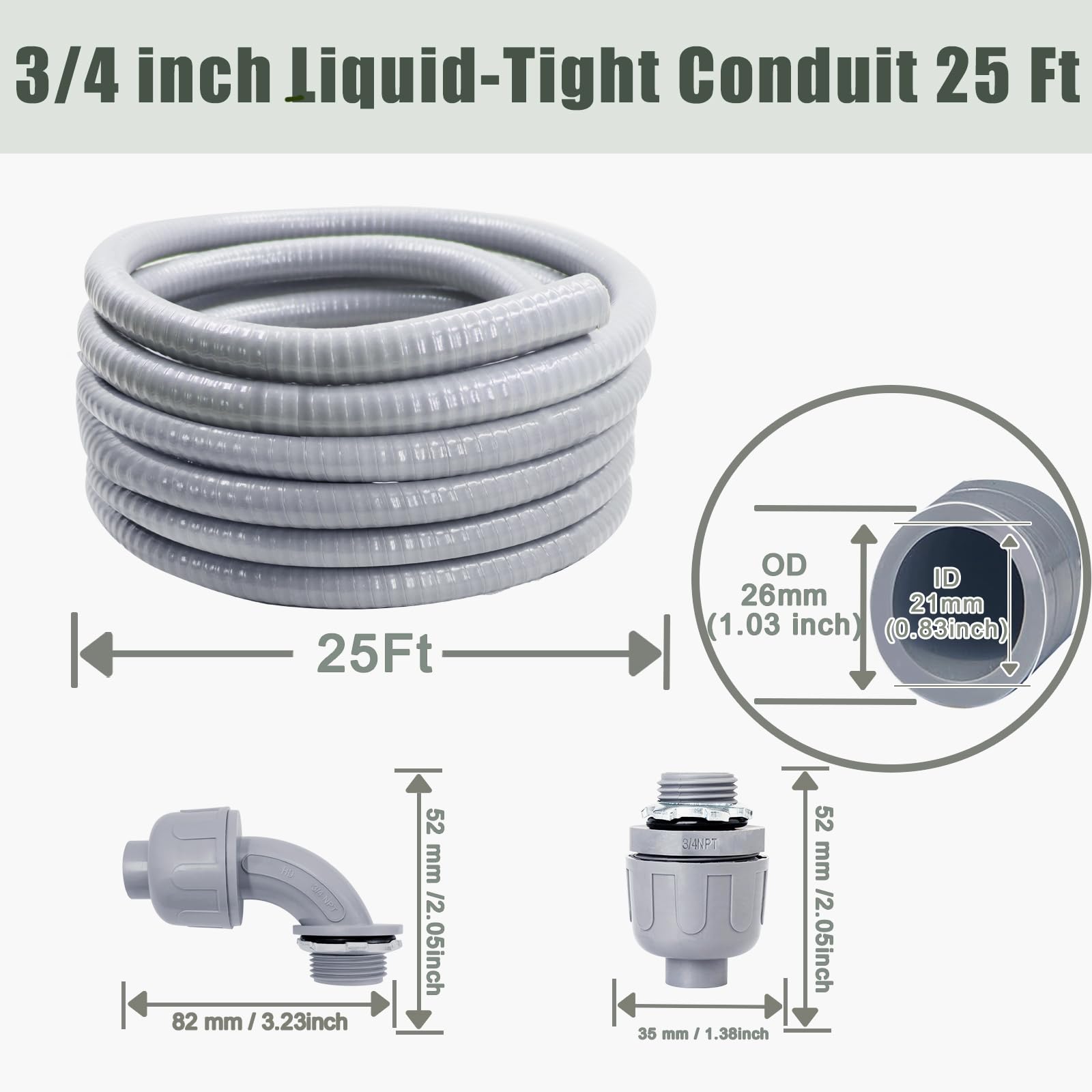 Feotech straight connector highlights simple, tool-free installation.