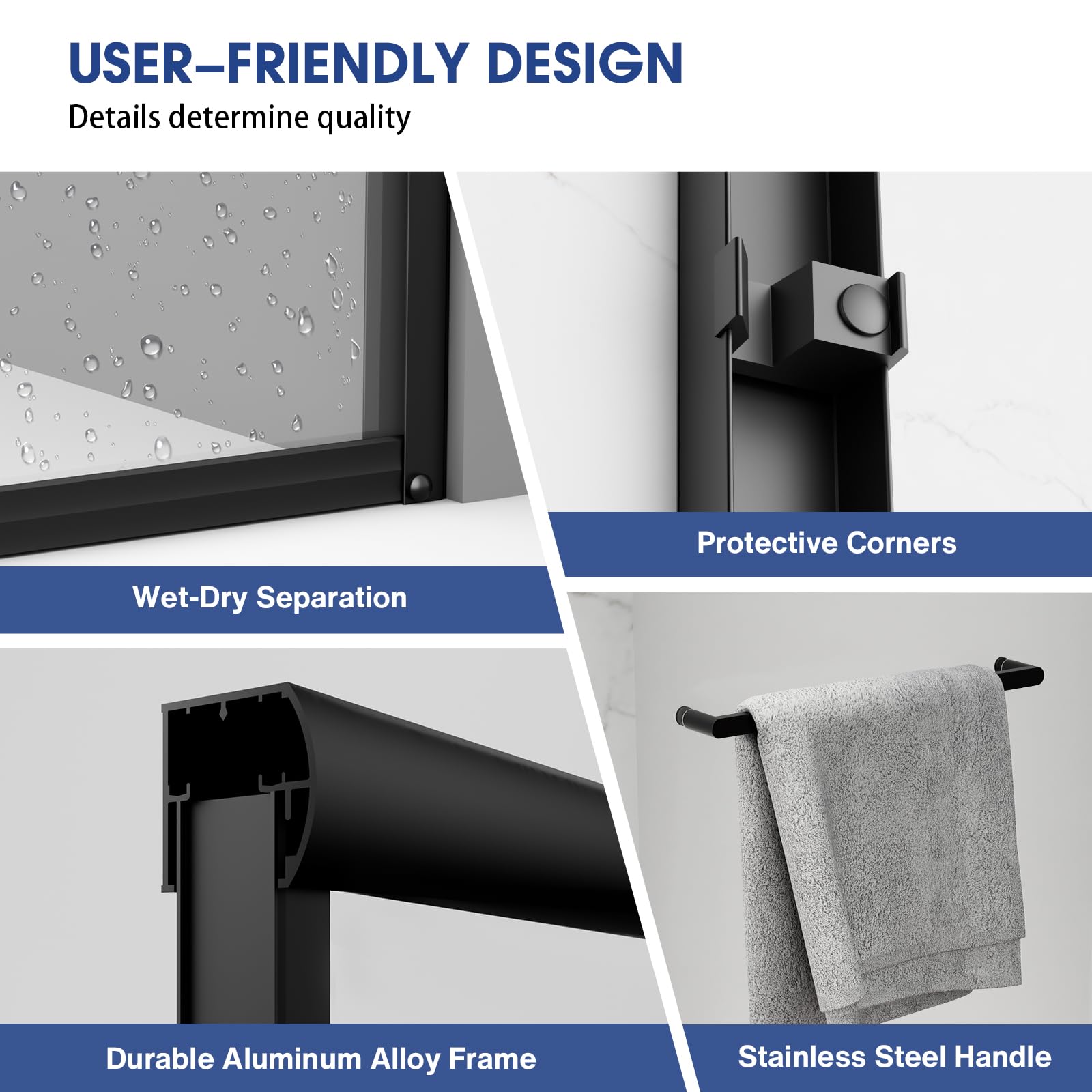 FERNSECY aluminum frame detail showing rust resistance