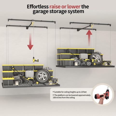 FERO adjustable height up to 9 ft for 8–12 ft ceilings.