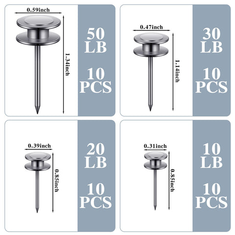 Ferraycle 10lb hanging nails in close up showing reliable grip