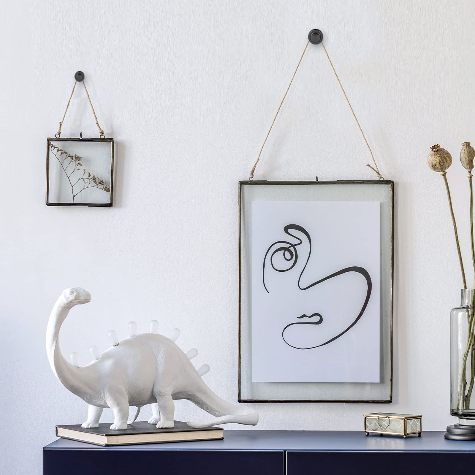 Ferraycle double-headed picture hangers 50lb pack strong for heavy art and mirrors.