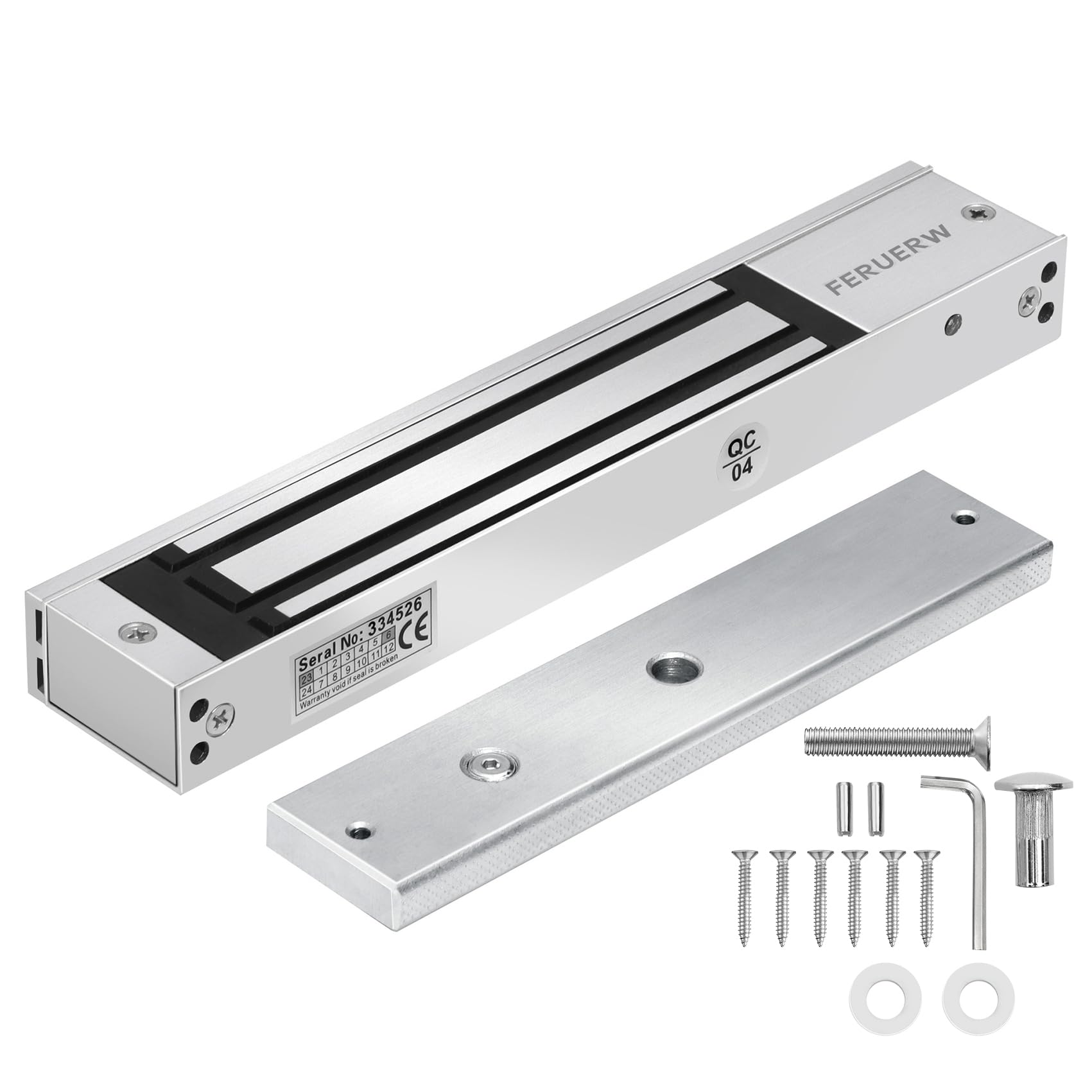 FERUERW 600lbs electromagnetic lock front view highlights strong holding force for reliable access control.