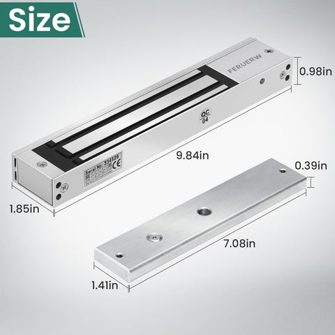 FERUERW 600lbs lock side profile shows compact design for discreet installation.