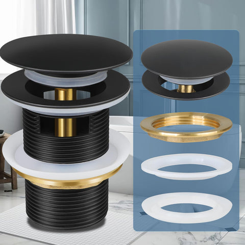 FERUERW pop-up drain kit close-up copper detail highlighting corrosion resistance for daily use