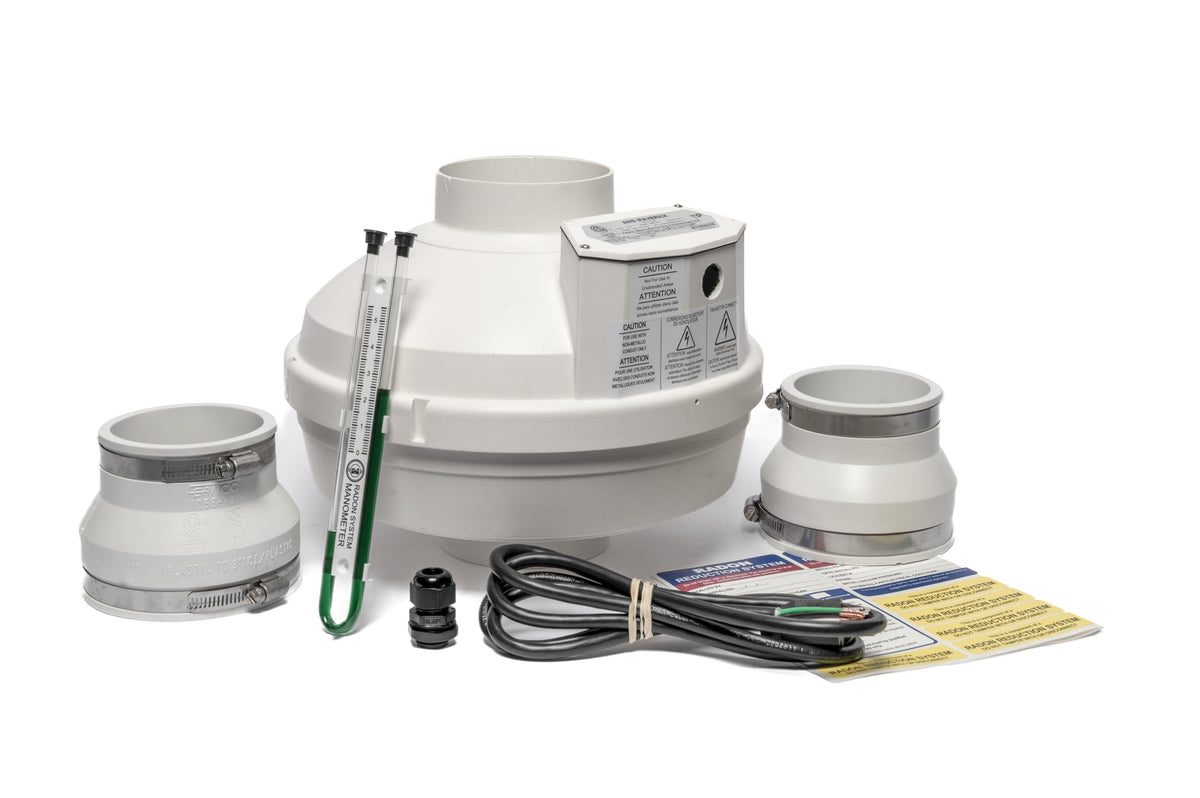 Festa AMG Maverick Radon Fan unit for quiet, energy-efficient inline ventilation.
