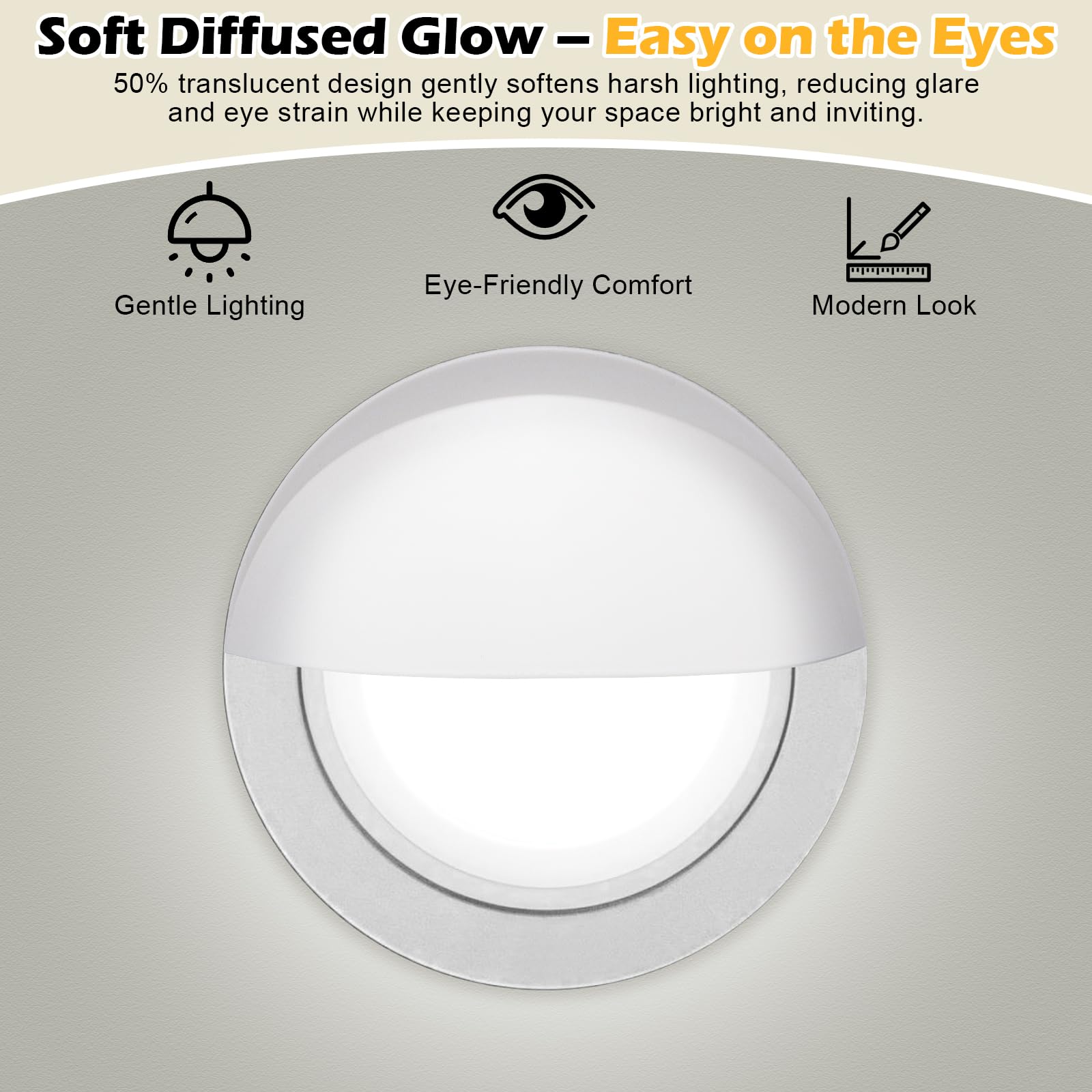 Festerekey minimalist white finish blends with most trims for a clean look.