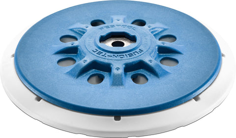 Festool 202460 ETS 150 hard sanding pad angle detail supports high-temperature durability during finishing.