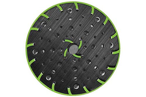Festool 202460 ETS 150 hard sanding pad side view promotes uniform dust extraction along edges.