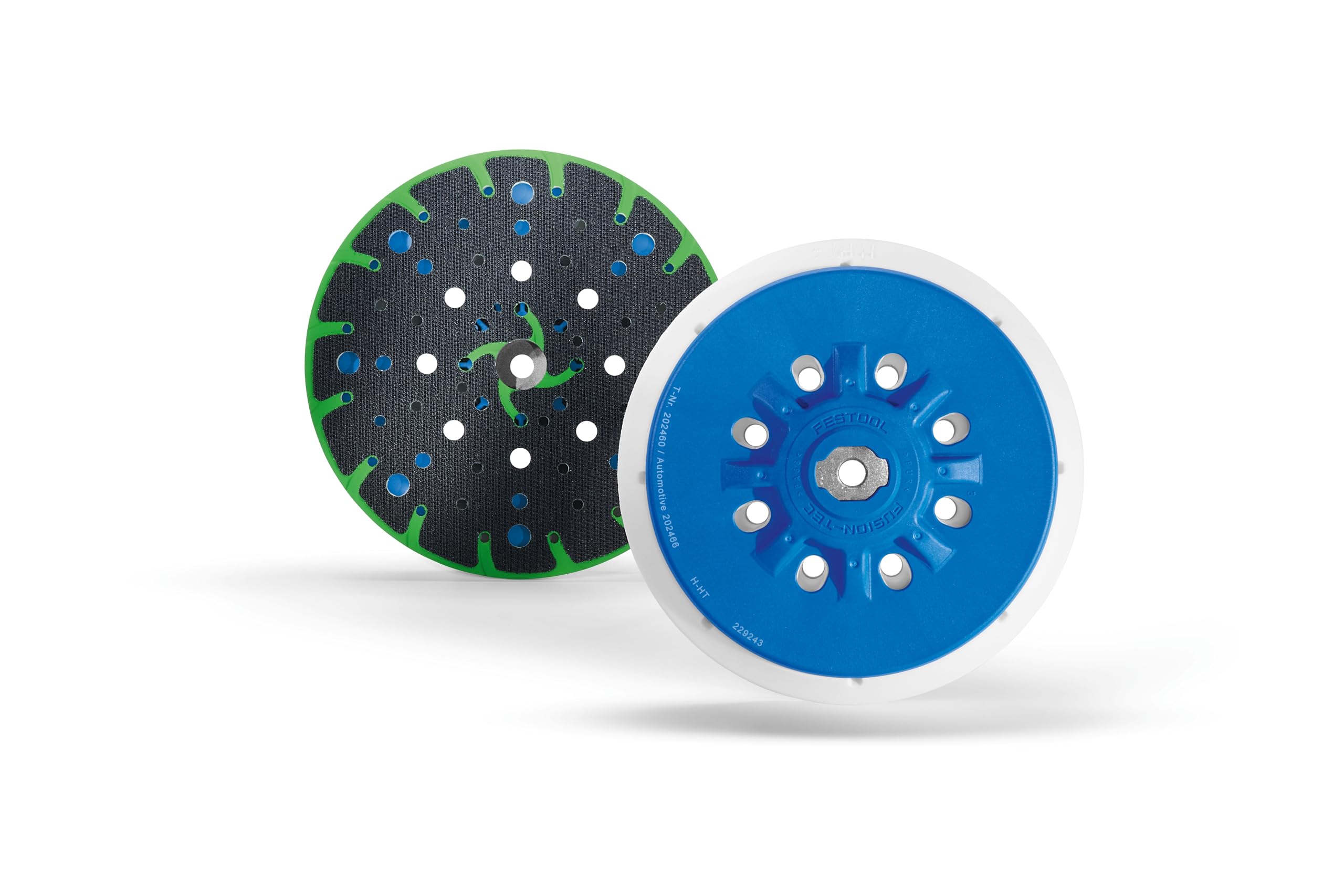 Festool 202460 ETS 150 hard sanding pad top view enables precise flat surface finishing.