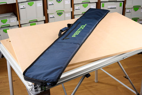 Festool carrying case dimensions provide compact storage footprint.
