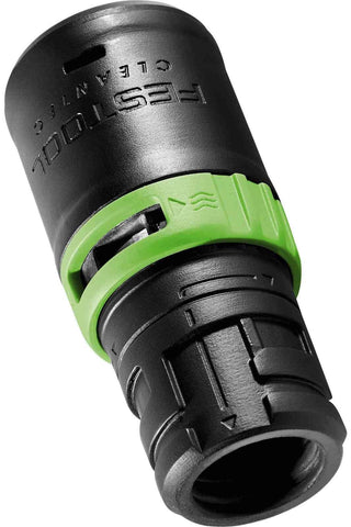 Secure non-slip union between Festool mobile extractor and tool.