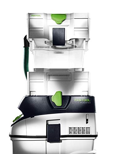 Festool CT Cyclone pre-cleans with large debris before main filter path