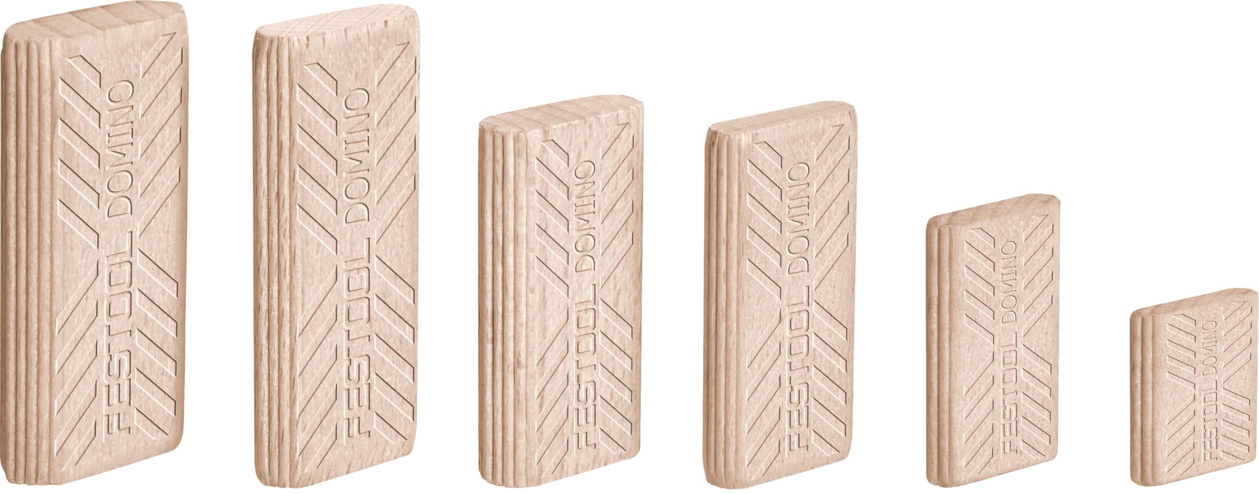Festool Domino Beech tenons in 190-pack, neatly packaged for easy storage.