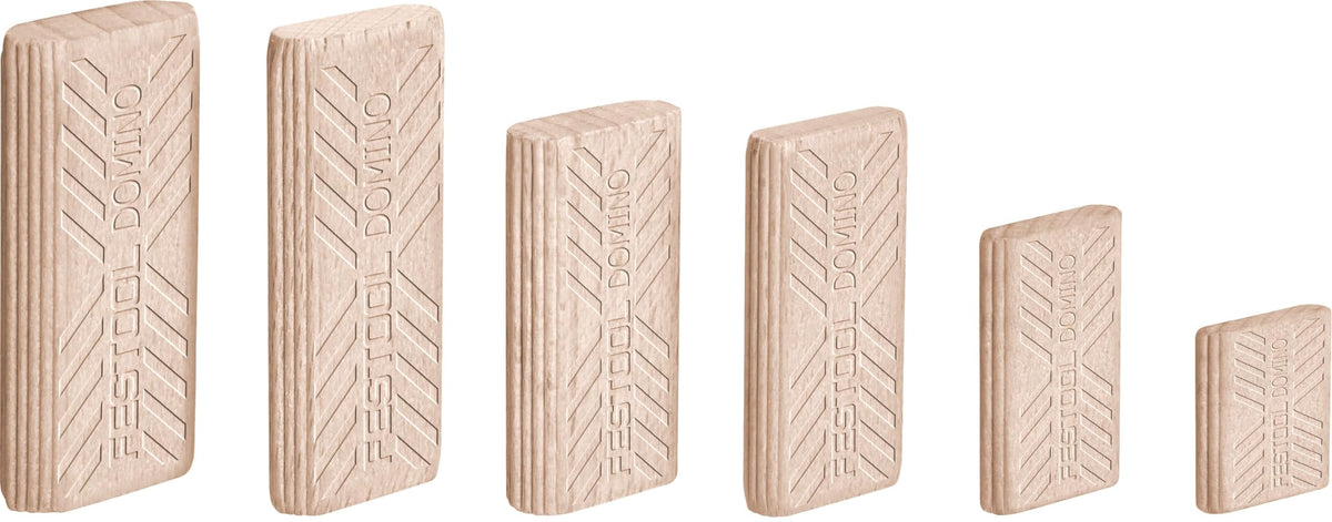 Festool Domino Beech tenons in 190-pack, neatly packaged for easy storage.