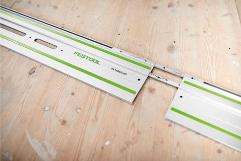 Two-piece connector creates a stable joint for long workpieces.