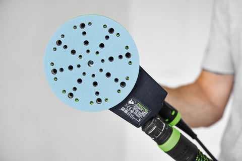 Festool Granat close-up of 80-grit disc highlighting premium abrasive for repairs.