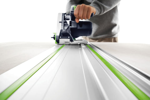 Festool guide rail non-slip clamping strips hold during cutting