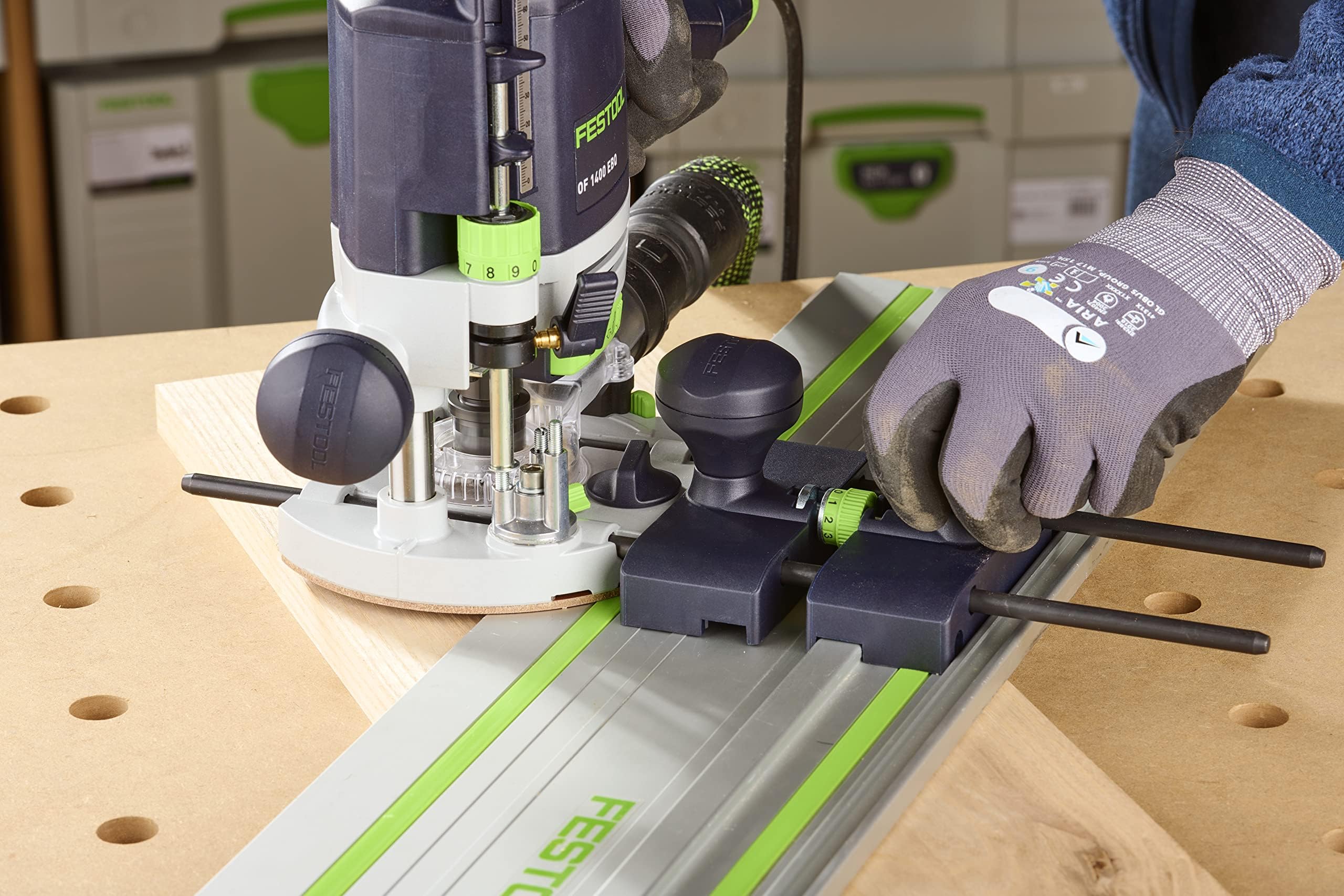 Festool guide stop made in Germany for reliable engineering.