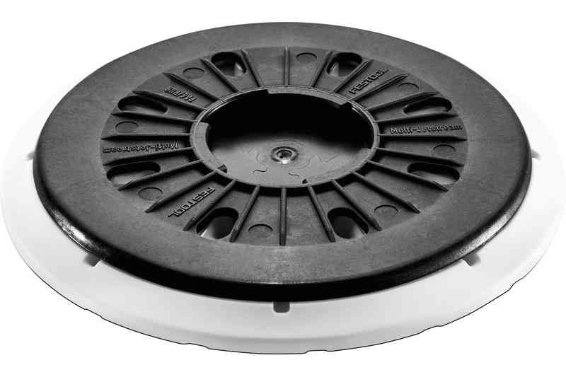 Festool RO 150 FEQ sanding pad: side profile for stable edge work and even pressure
