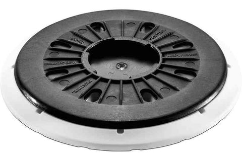 Festool RO 150 FEQ sanding pad: side profile for stable edge work and even pressure