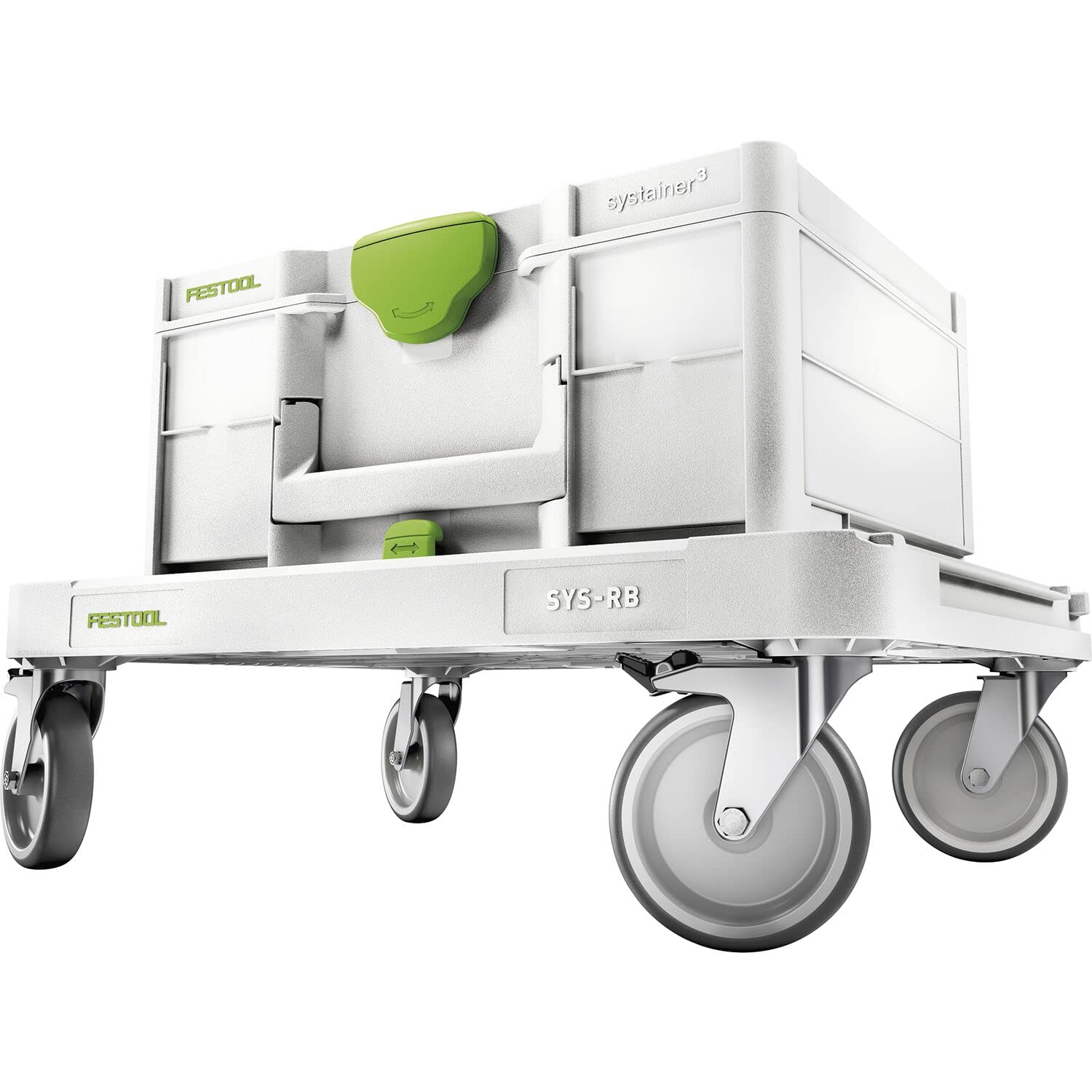Festool Roll Board side view highlights ergonomic handles for easy maneuvering.