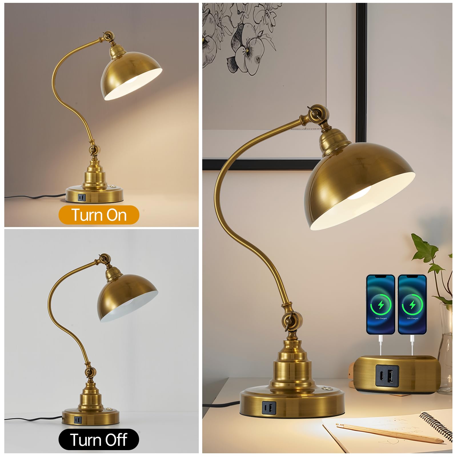 Fetason adjustable gooseneck allows easy light positioning for tasks