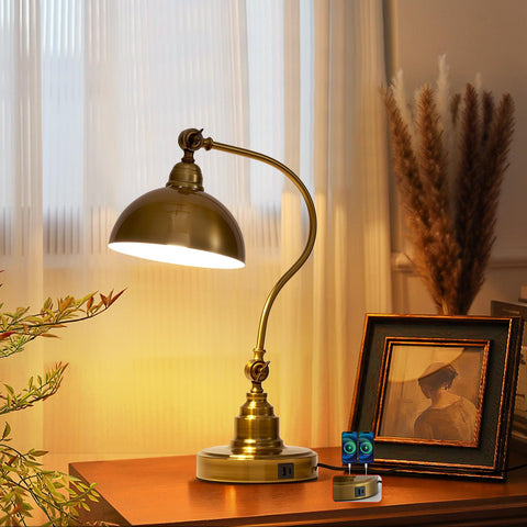 Fetason antique gold lamp arm with adjustable gooseneck enables precise lighting