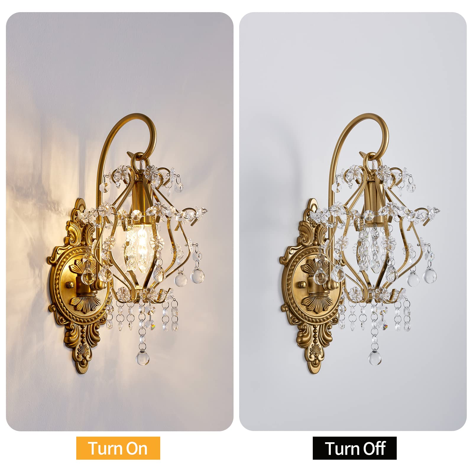 Fetason hallway ambience with elegant vintage-sconces lighting.