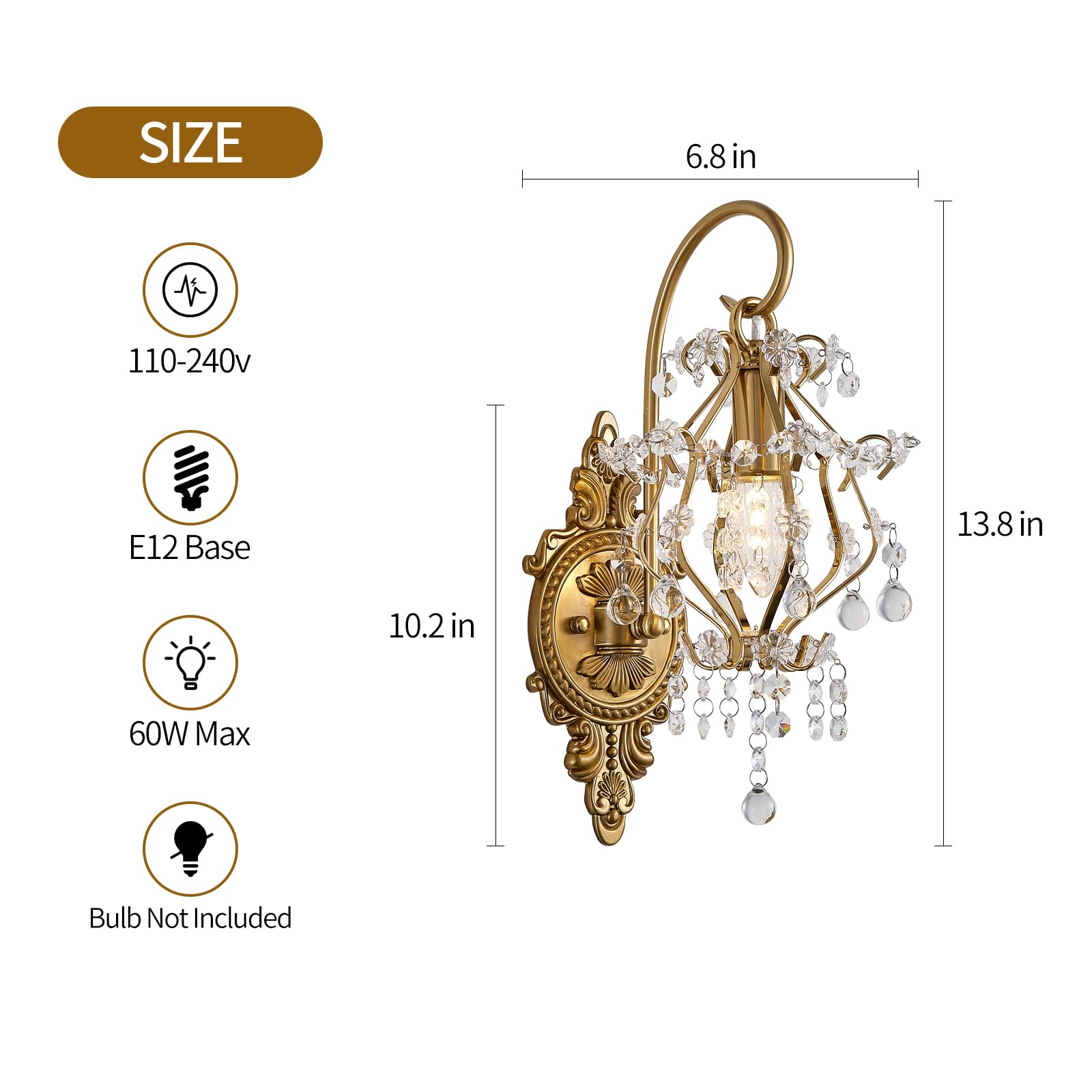 Fetason vanity bathroom lighting using two sconces for vanity glow.