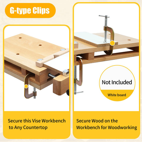 Clips included on Fetcoi vise enabling quick adjustments during tasks