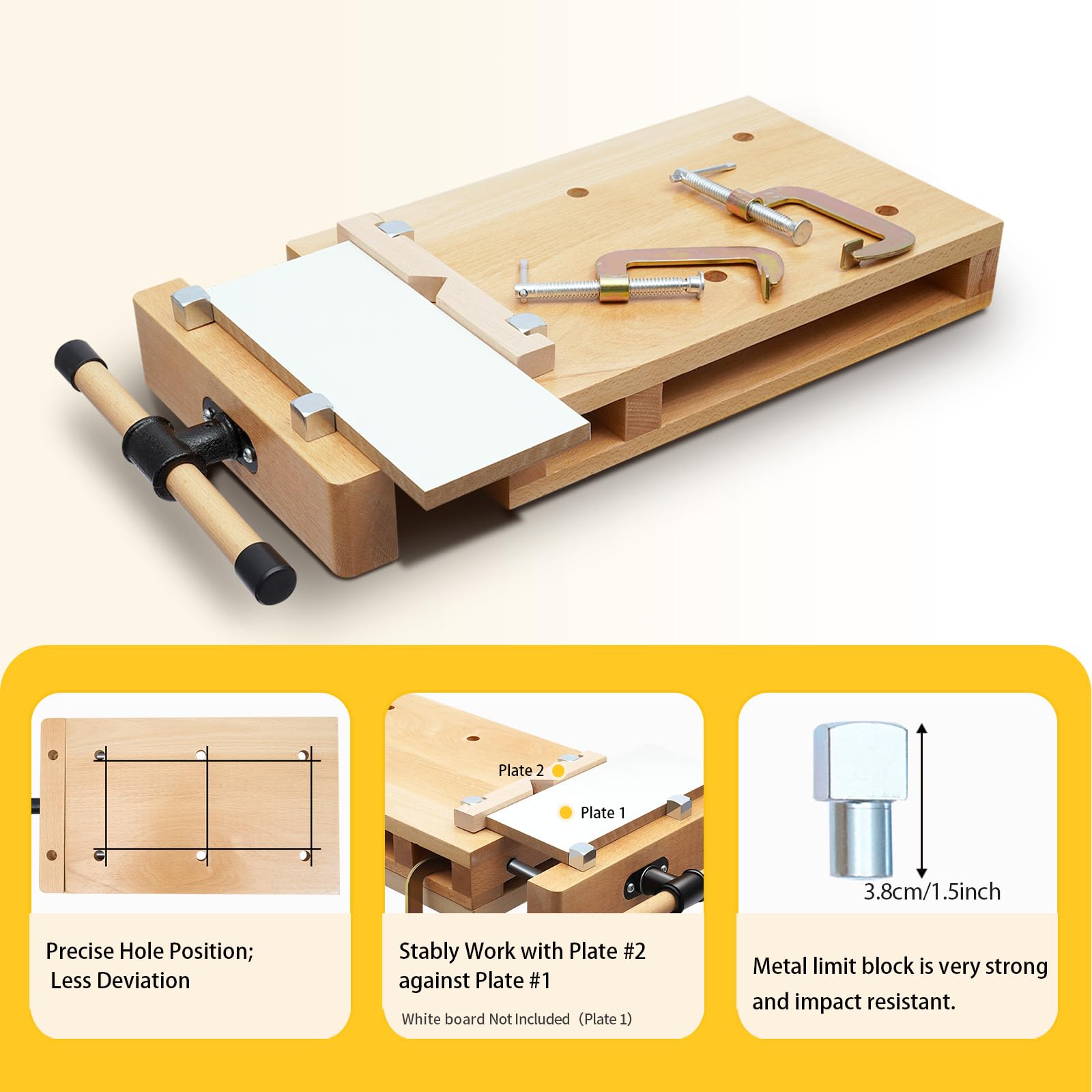 Portable Fetcoi bench vise sized for easy transport and quick setup