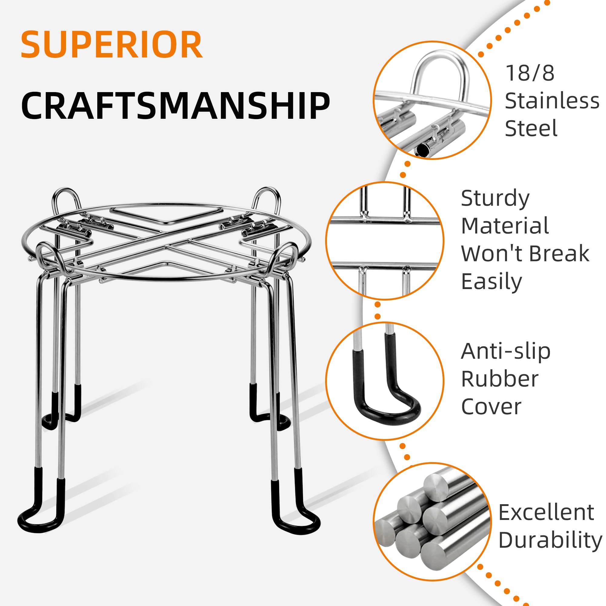 Fetechmate detachable stand design for kitchen and camping use.
