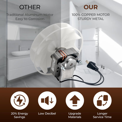 Fetechmate easy-install bath fan motor for quick replacement