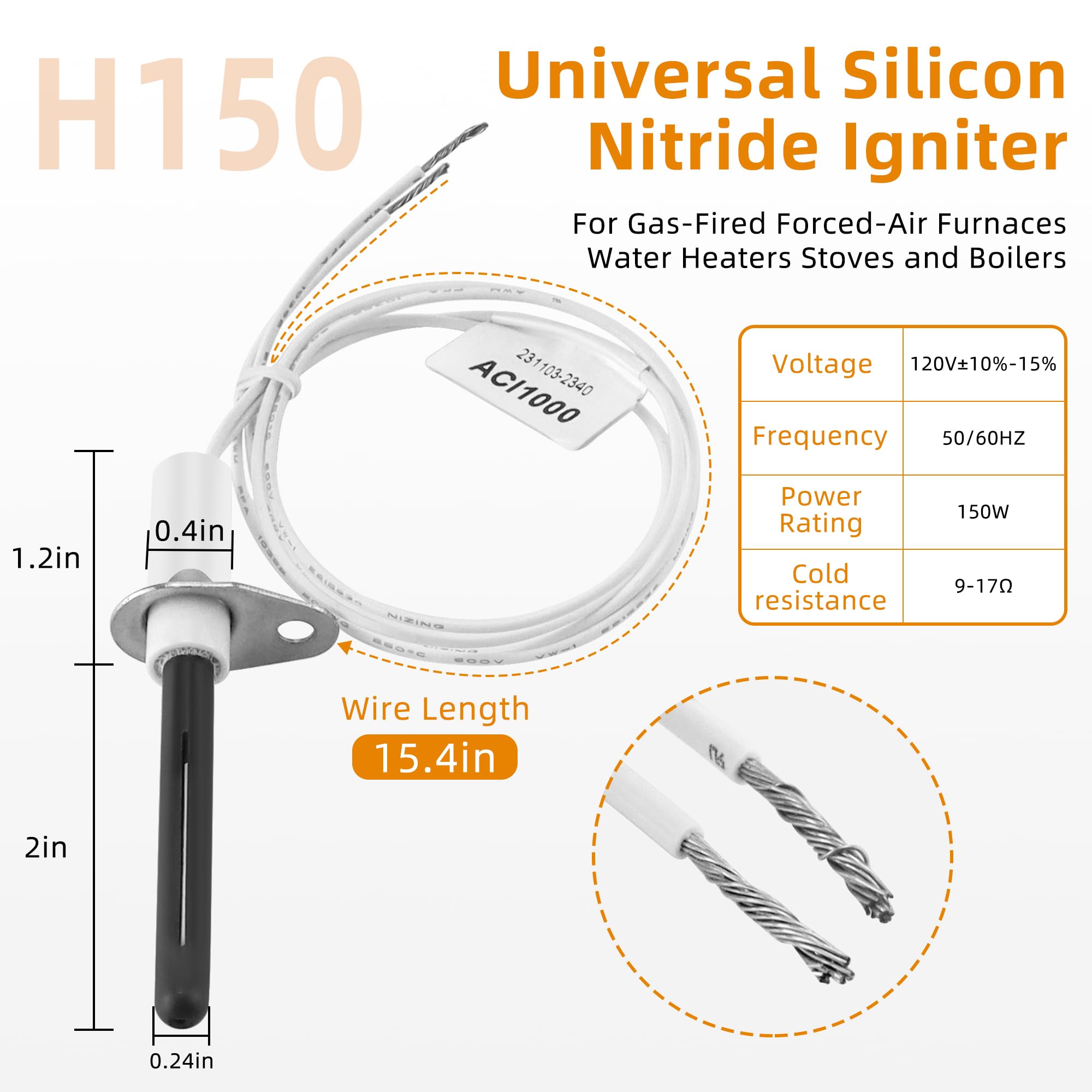 Fetechmate H150 ceramic insulator for durable performance