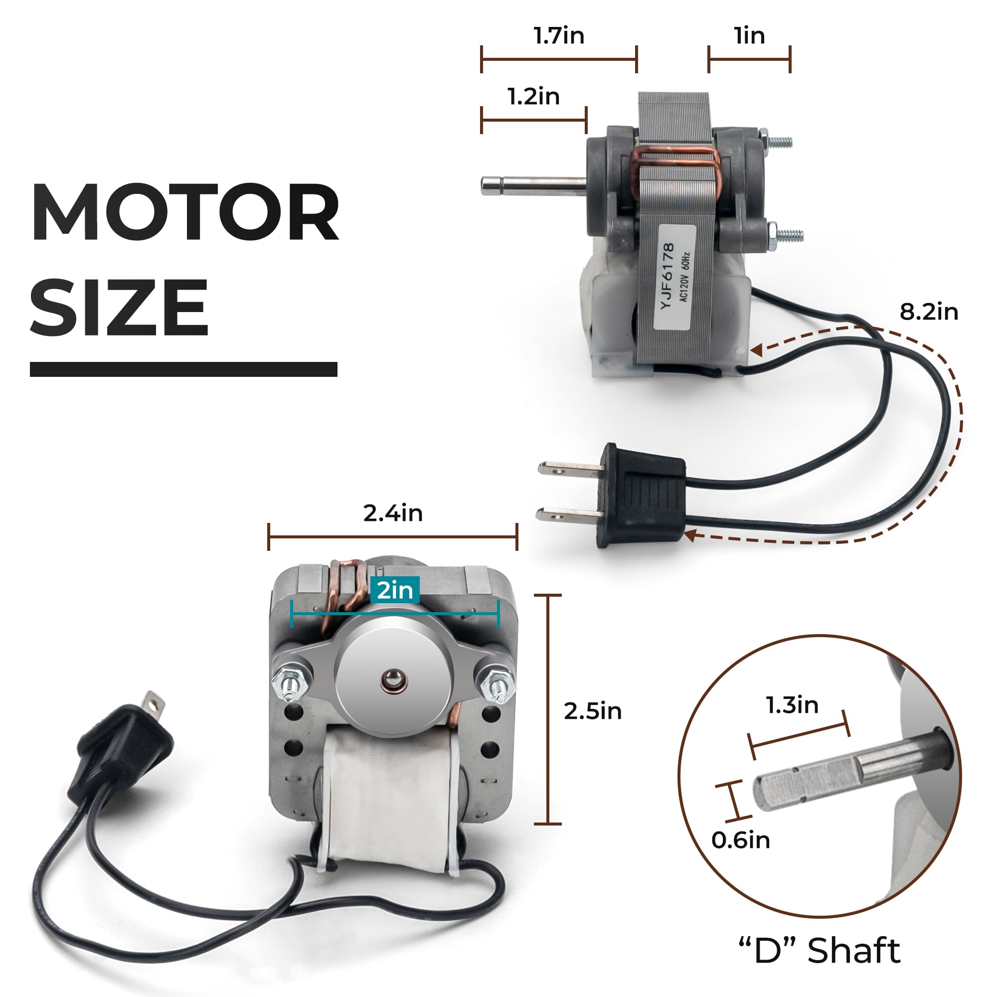 Fetechmate premium bathroom motor with copper windings for reliability