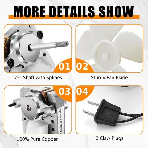 Clear installation guide for S1200A000 motor replacement in standard ceiling fan housing.