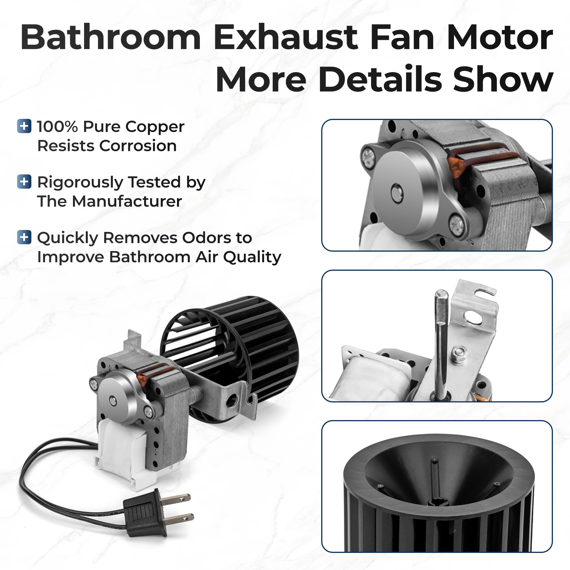 S97009796 motor shaft details highlight compatibility with Nu-Tone setups.