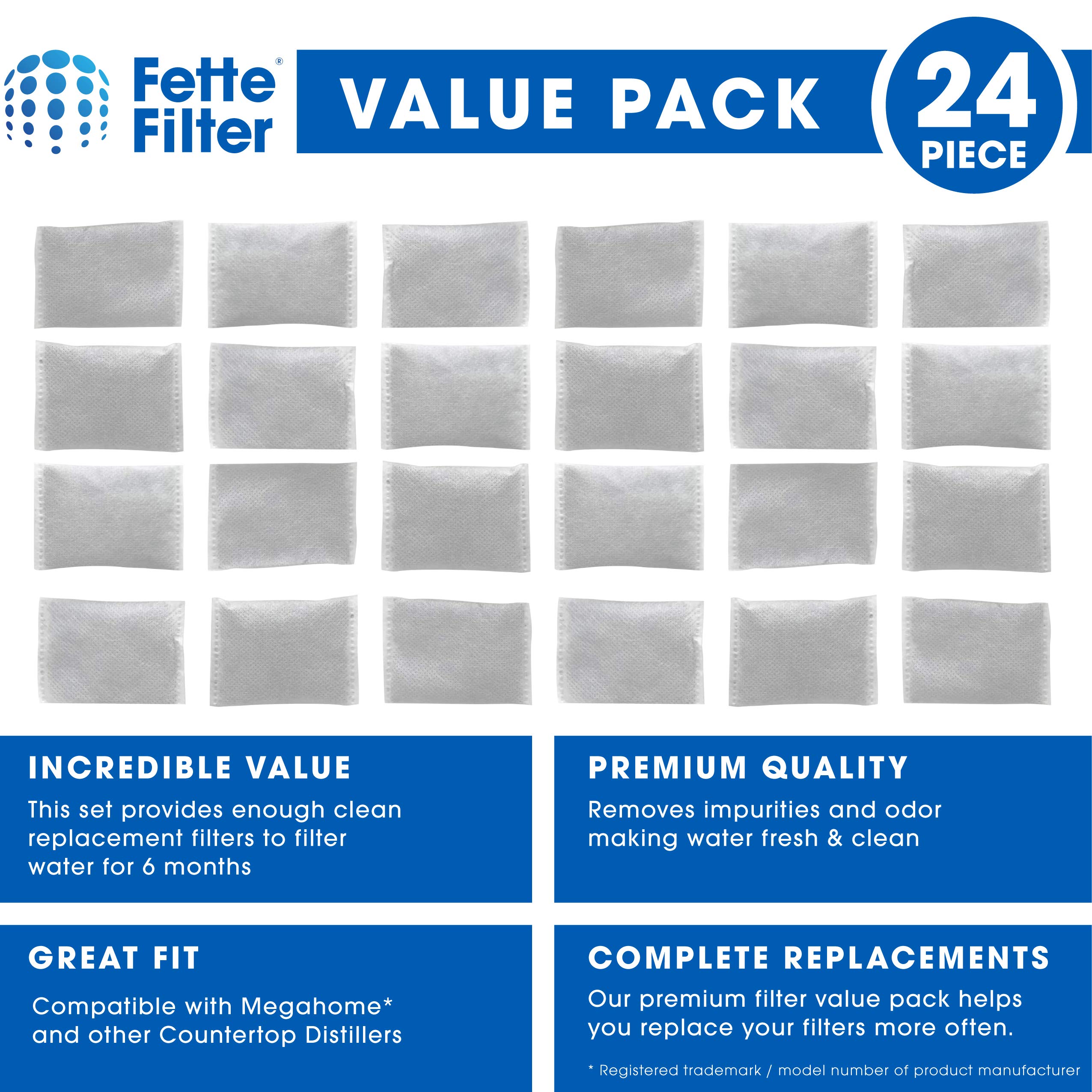 Fette Filter activated charcoal coconut shell reduces odors for crisper taste