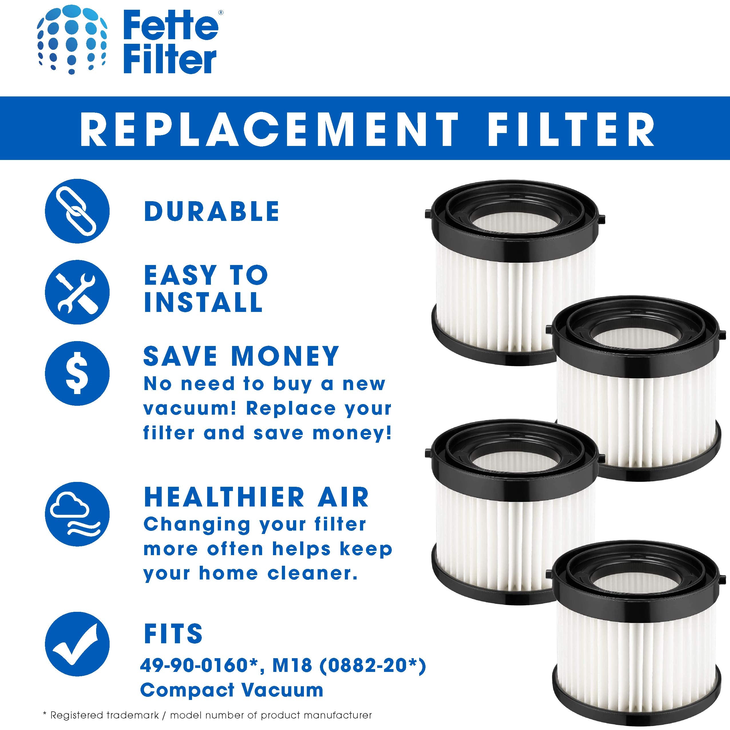 Fette Filter four-pack keeps vacuum maintenance convenient.