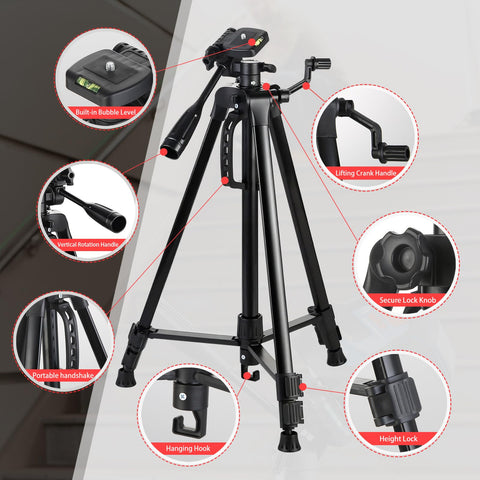 Fevbcnrj laser level tripod base with swivel lock for stable readings
