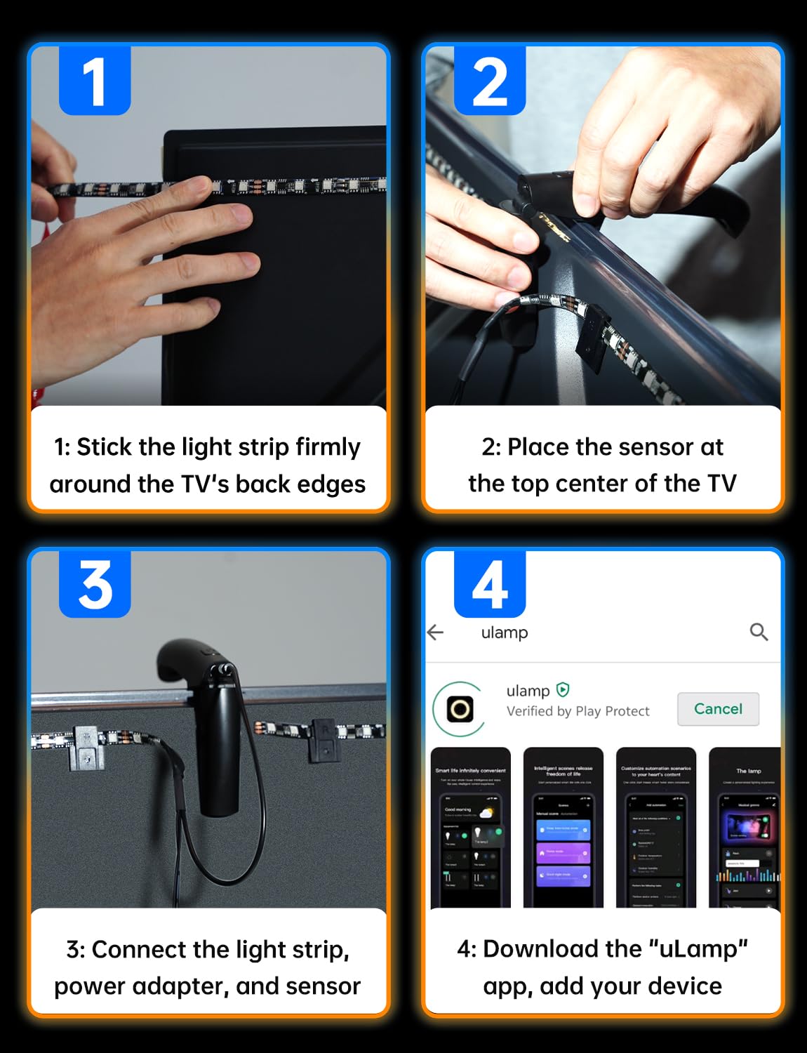 FFJ monitor-friendly backlight for PC setups