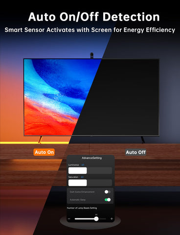 FFJ easy installation with top-center sensor clip on TV