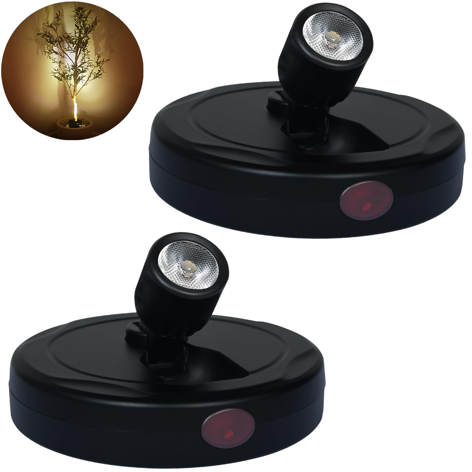 FFKWLTONG LED Spotlight Indoor 2Pack highlights artworks and plants with adjustable warm light.