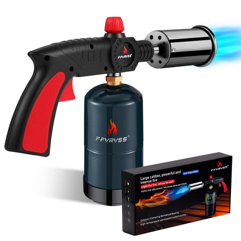 FFVRVSS grill torch with extended nozzle enables safer, precise searing.