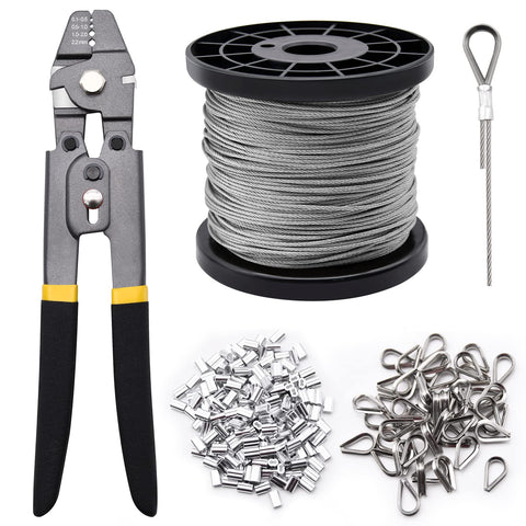 FGBNM 328ft wire rope crimping tool kit for railing projects