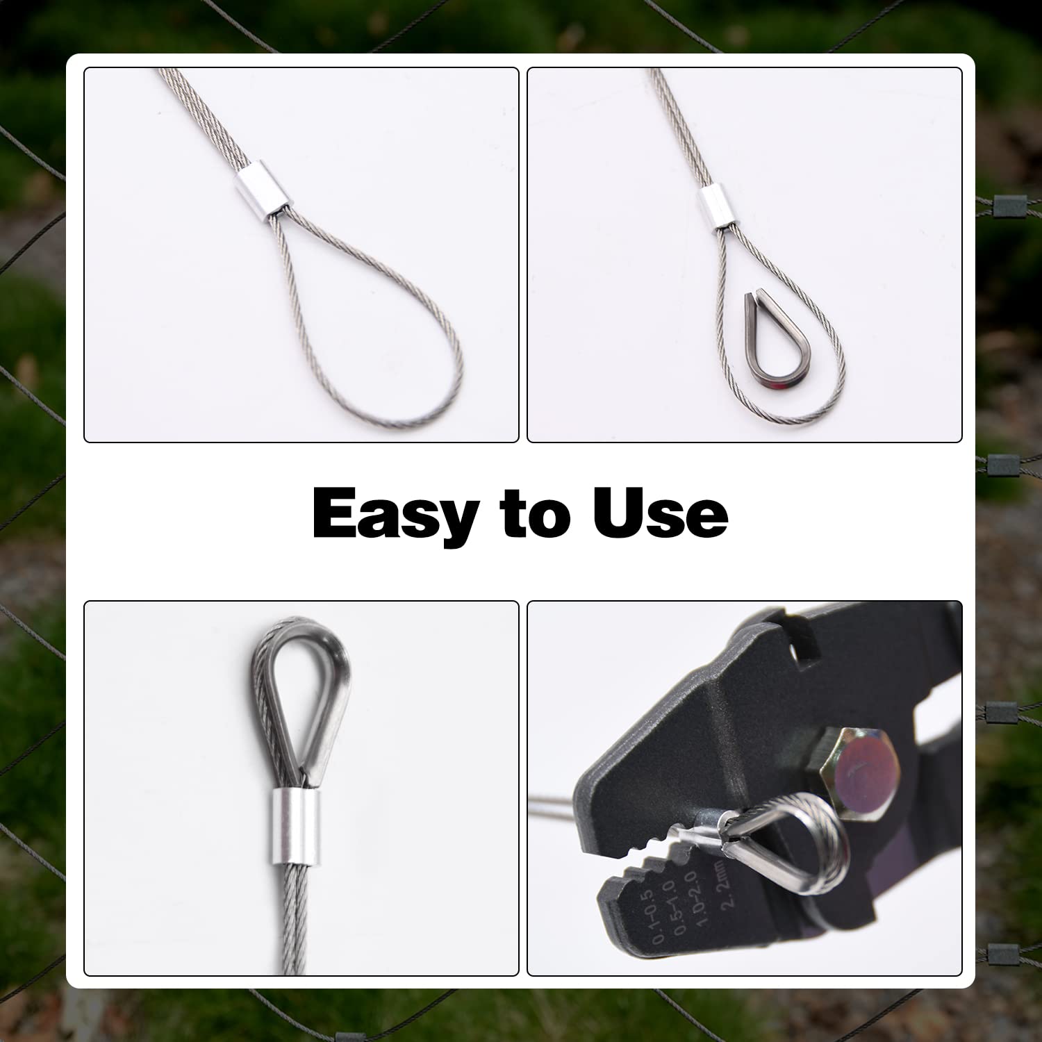 FGBNM stainless steel thimbles protect rope eye connections