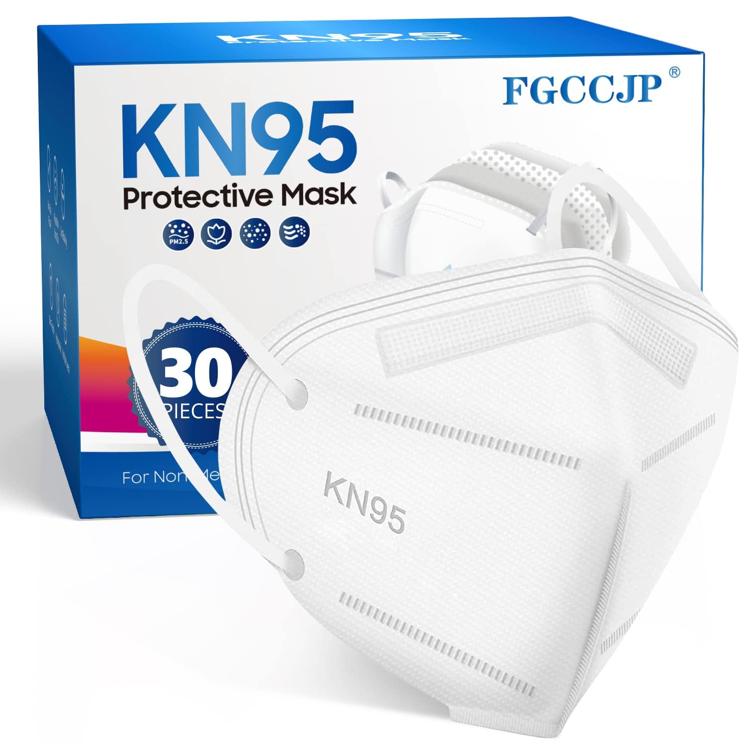 FGCCJP KN95 mask 30 pack packaging for easy daily protection
