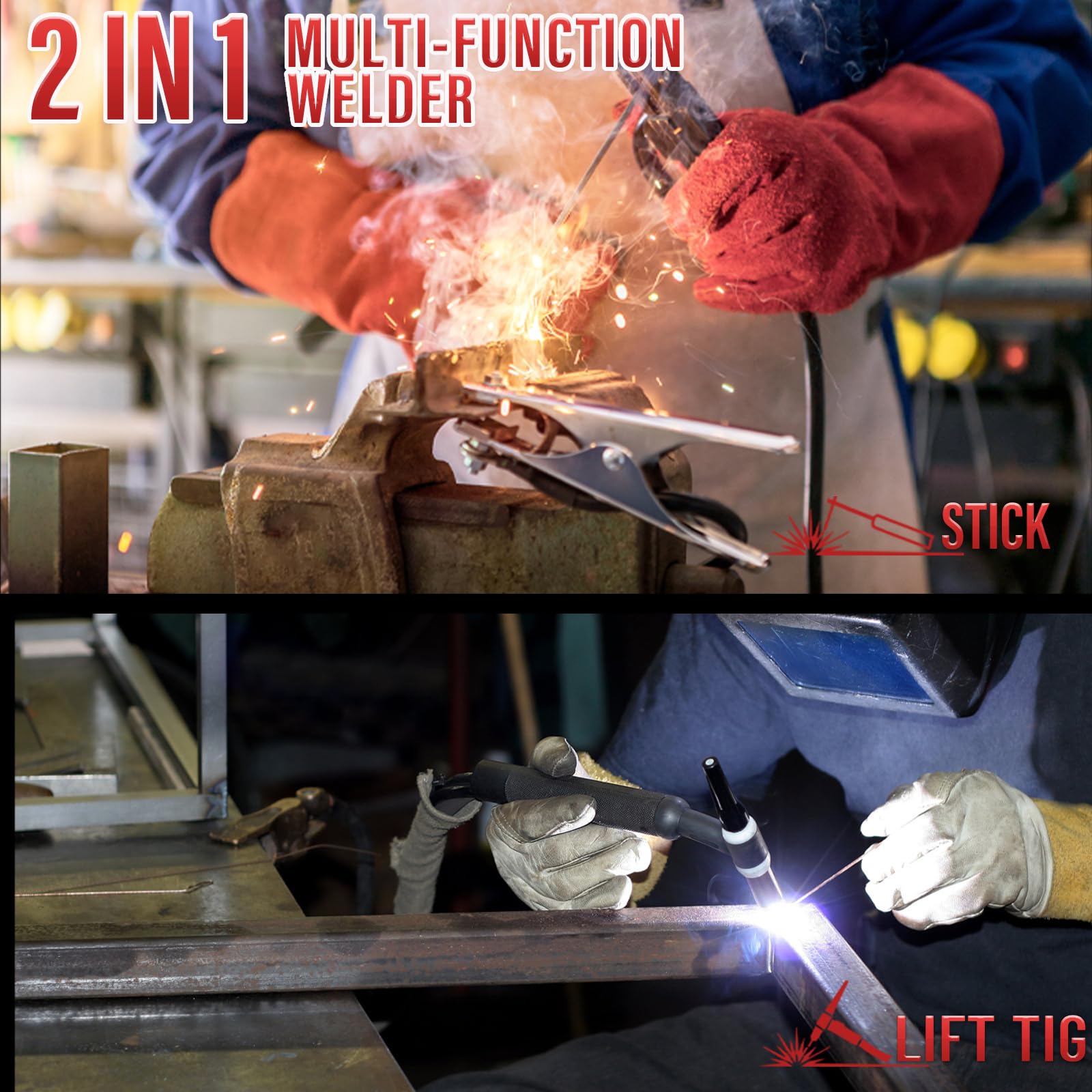 FGRSRZ 110V portable welder back view shows compact, easy-to-store design.