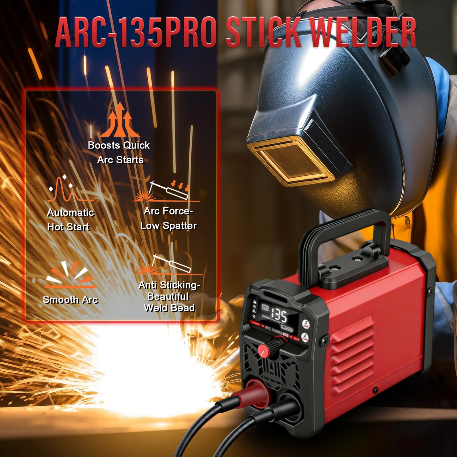 FGRSRZ 110V welder in use on a small metal project for DIY tasks.